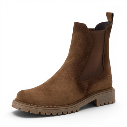 Tamaris Womens Brown Leather High Chelsea Ankle Boots - 25427-41