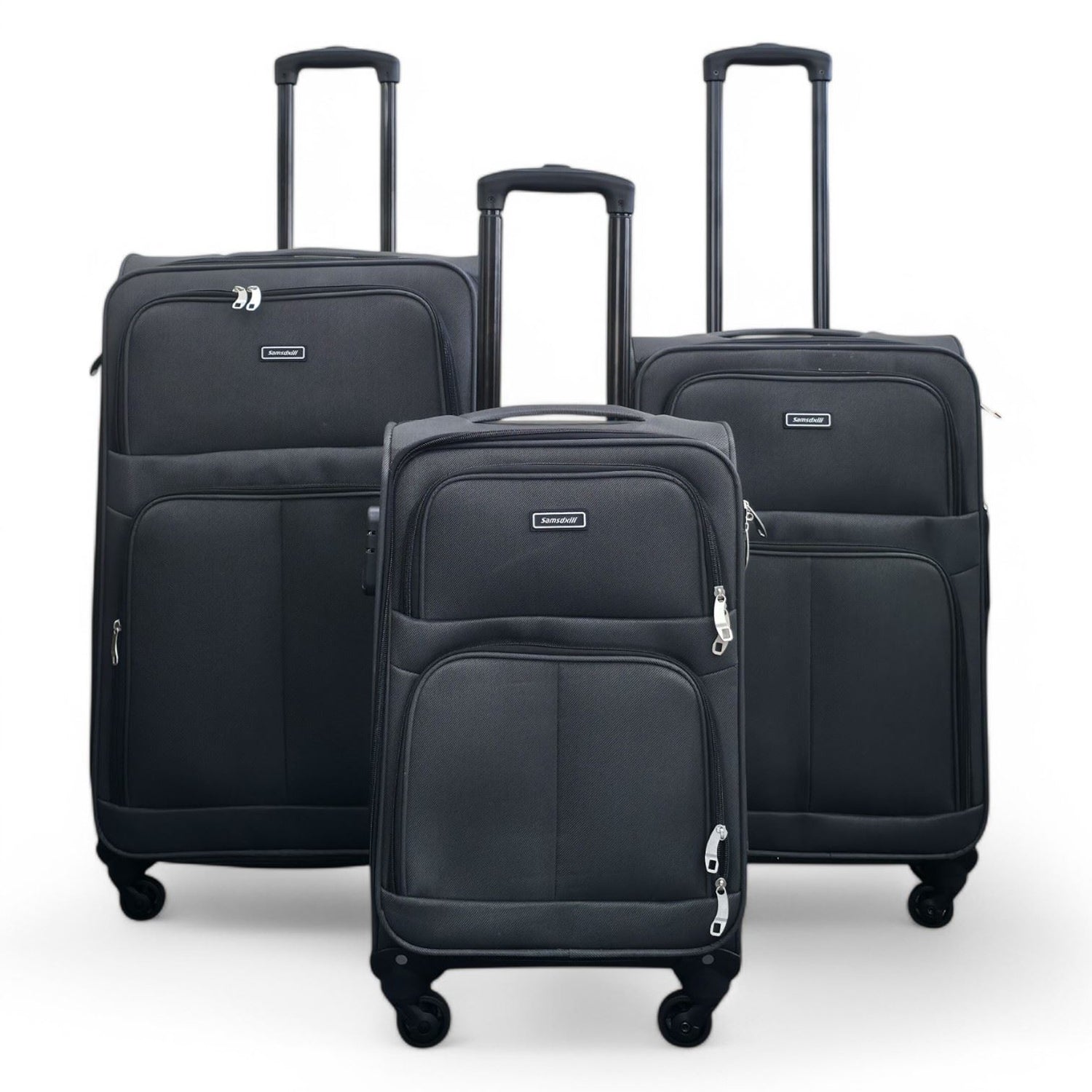 Tahara Set of 3 Soft Shell Suitcase in Grey
