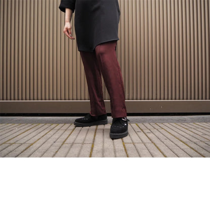 TUK Pointed Creeper Black Suede Monk Buckle Platform Shoes - A8139