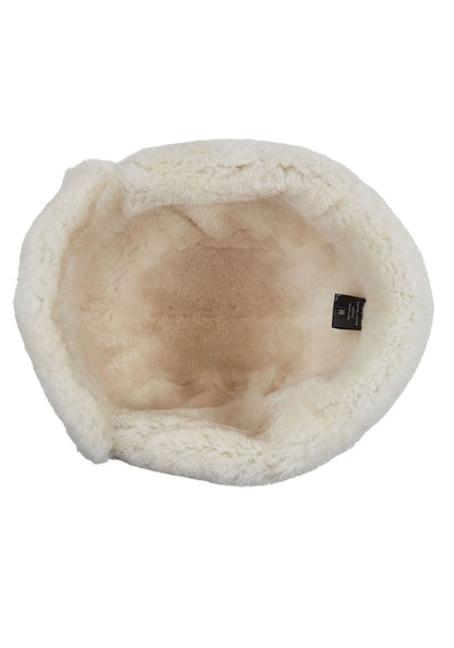 Mens RAF Aviator Suede Sheepskin B-55 Trapper Hat Winter Warm Leather Navigator Hat