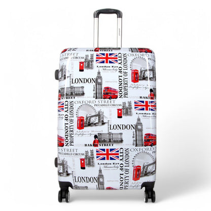 Cooma Large Hard Shell Suitcase London in Black Flower