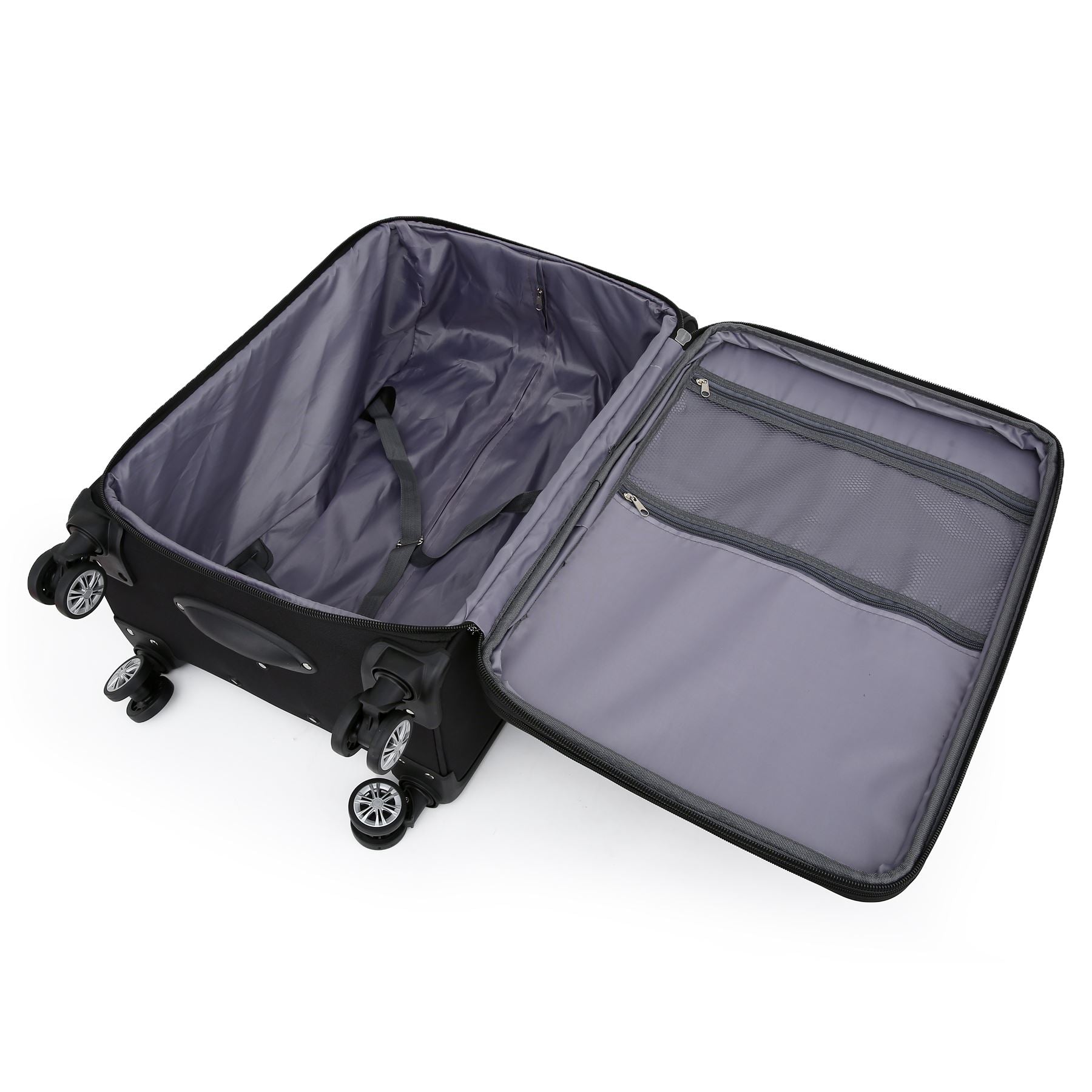 Delta Set of 3 Hard Shell Suitcase in Black