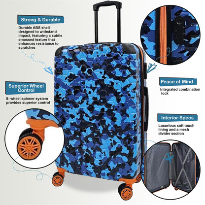 Hardshell Camo Robust ABS Suitcase Set