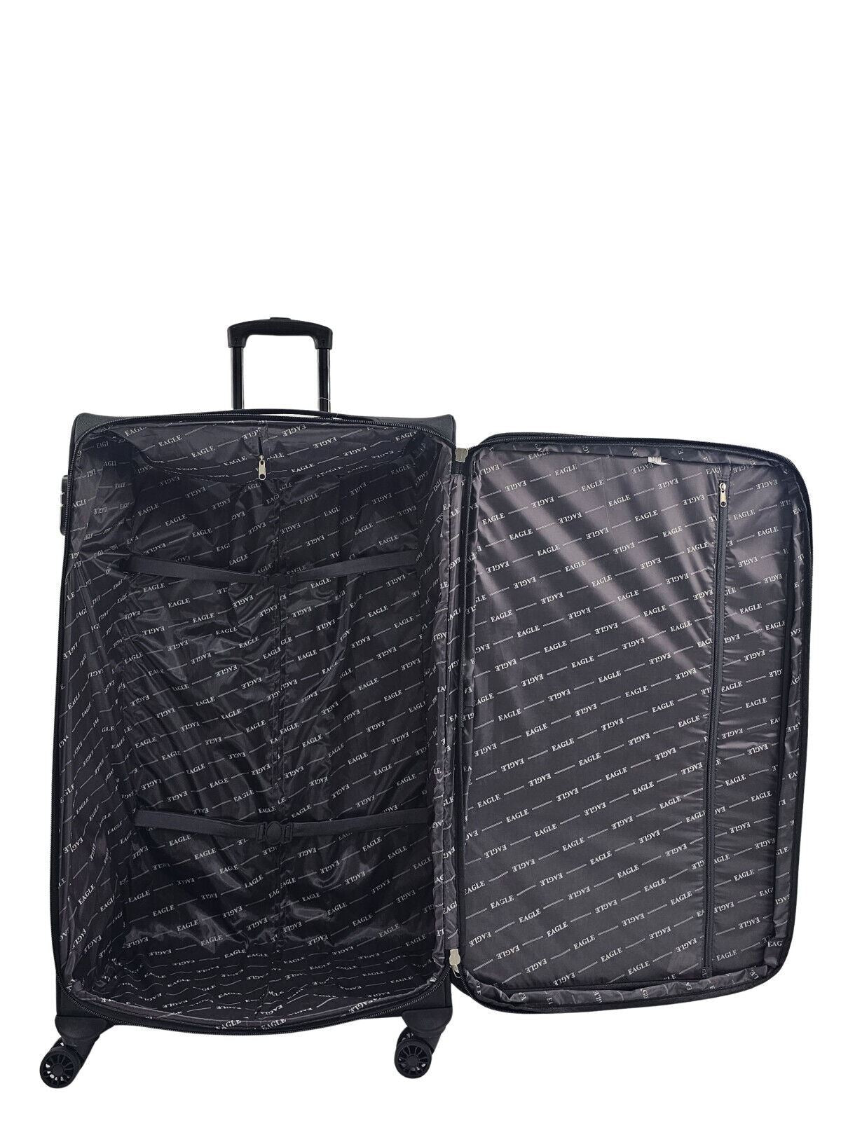 Ashland Extra Large Soft Shell Suitcase in Black