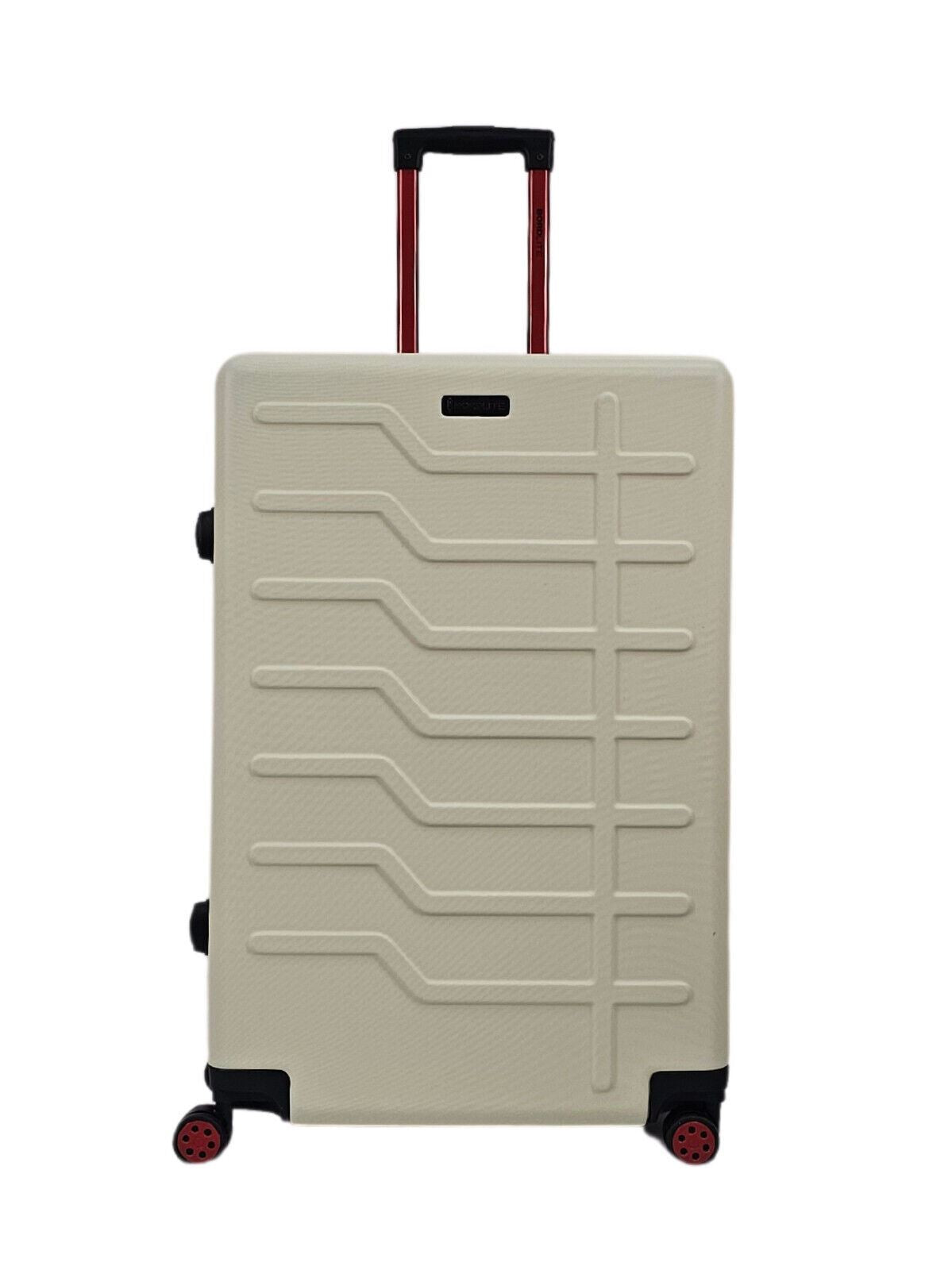 White Hard Shell Classic Suitcase Set 8 Wheel Cabin Luggage Case Holiday Travel
