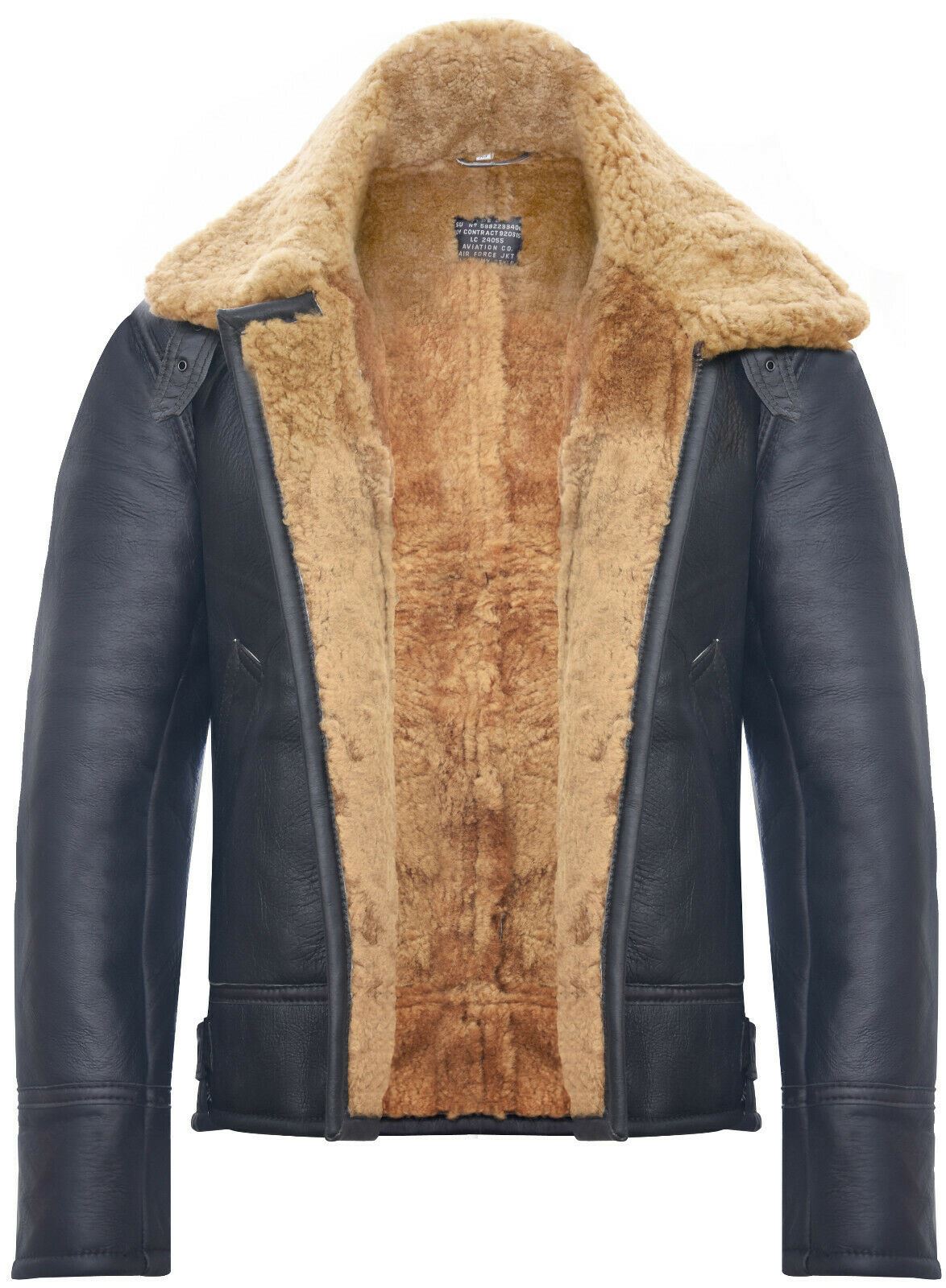 Mens B3 WW2 Leather Sheepskin Jacket-Hartland