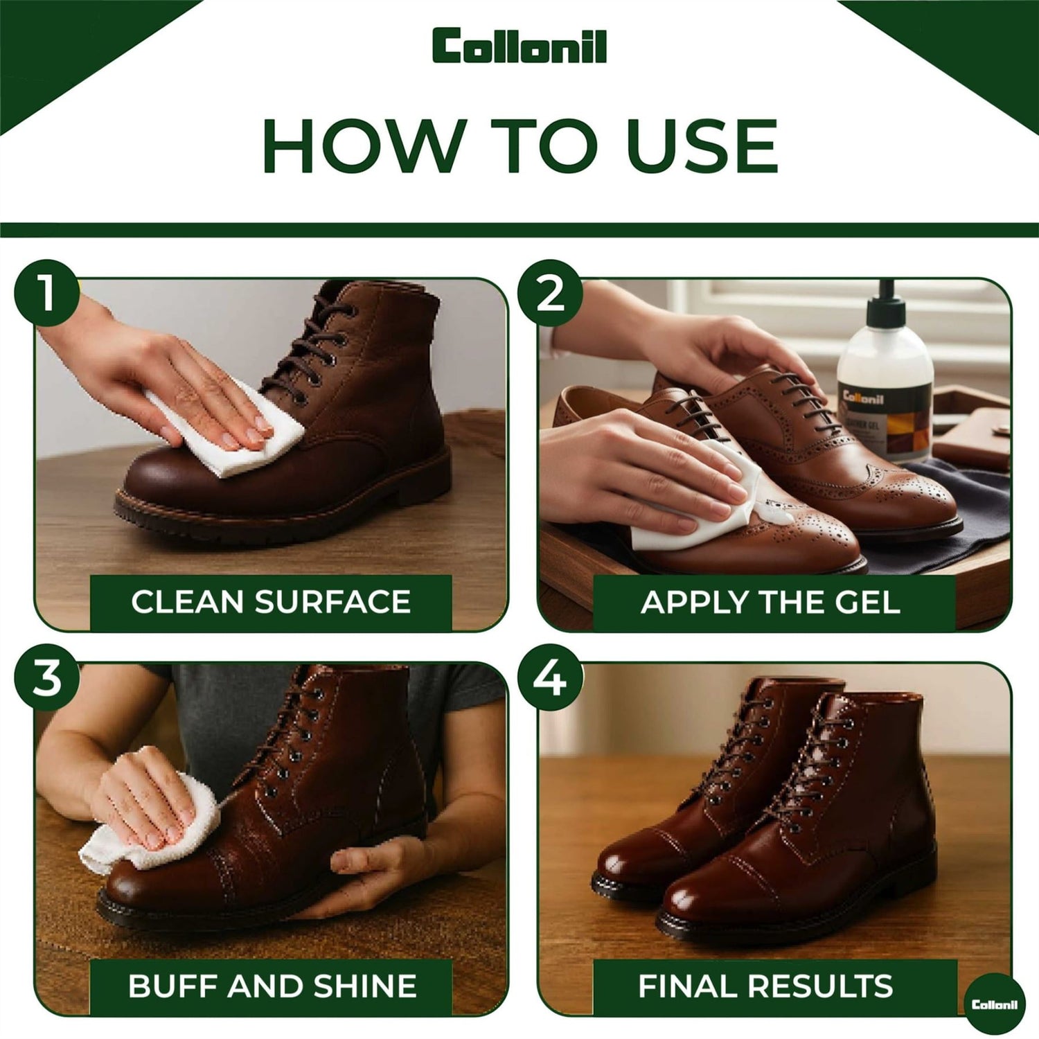 Collonil Leather Gel 60ml/230ml Waterproof, Dirt-Repellent &amp; Colour-Reviving Leather Care