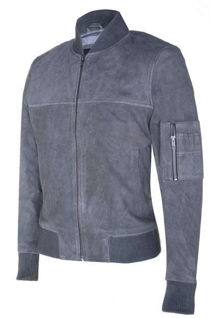 Mens Suede MA-1 Bomber Jacket-Cosham