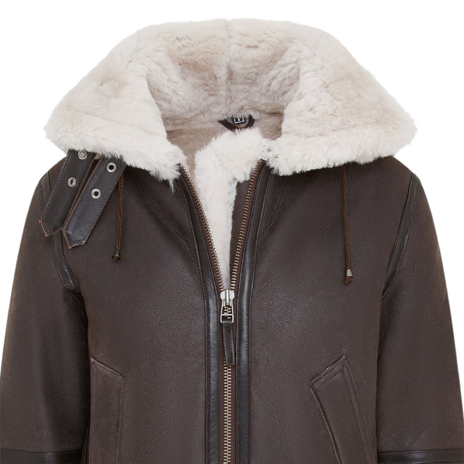 Womens Warmer Hooded Sheepskin Leather Jacket-Orford