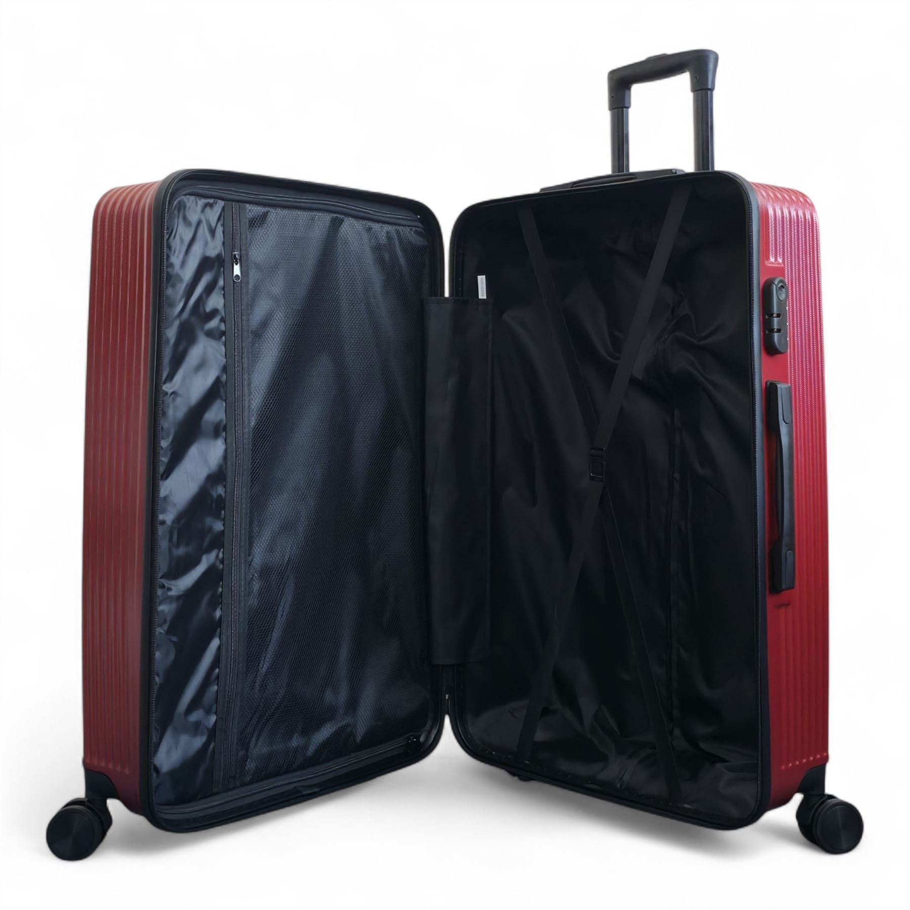 Junee Set of 3 Hard Shell Suitcase in Red