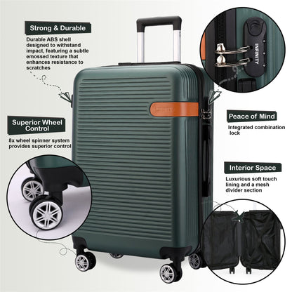 Calgary Medium Hard Shell Suitcase in Emerald Green