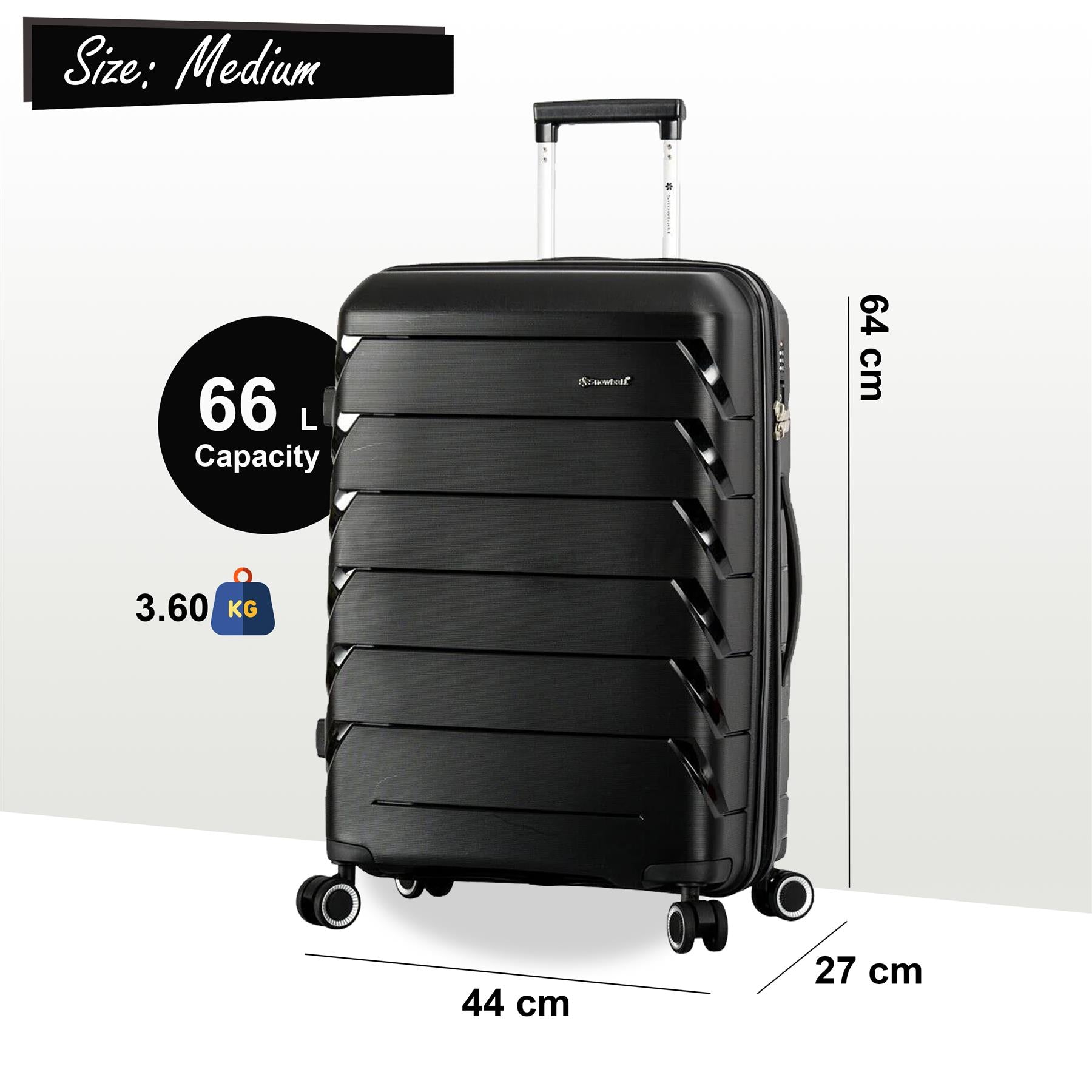 Camden Medium Hard Shell Suitcase in Black