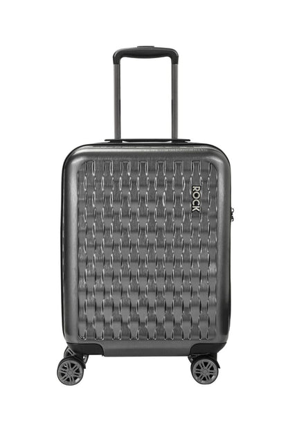 Hard Shell Grey Suitcase Set 8 Wheel Luggage Trolley Case Holiday Travel Bag