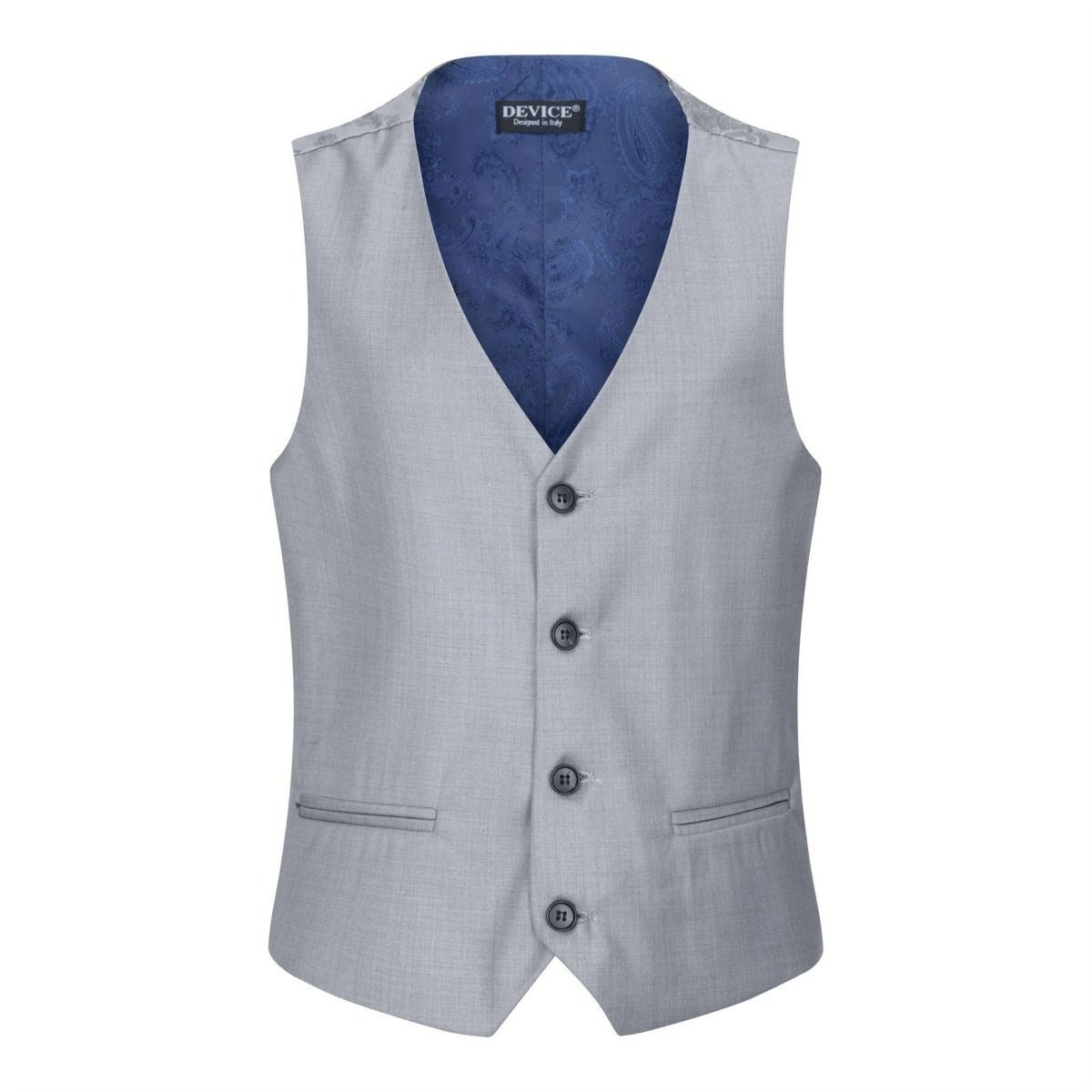 Boys 3 Piece Light Grey Classic Retro Suit