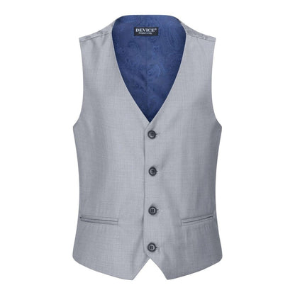 Boys 3 Piece Light Grey Classic Retro Suit