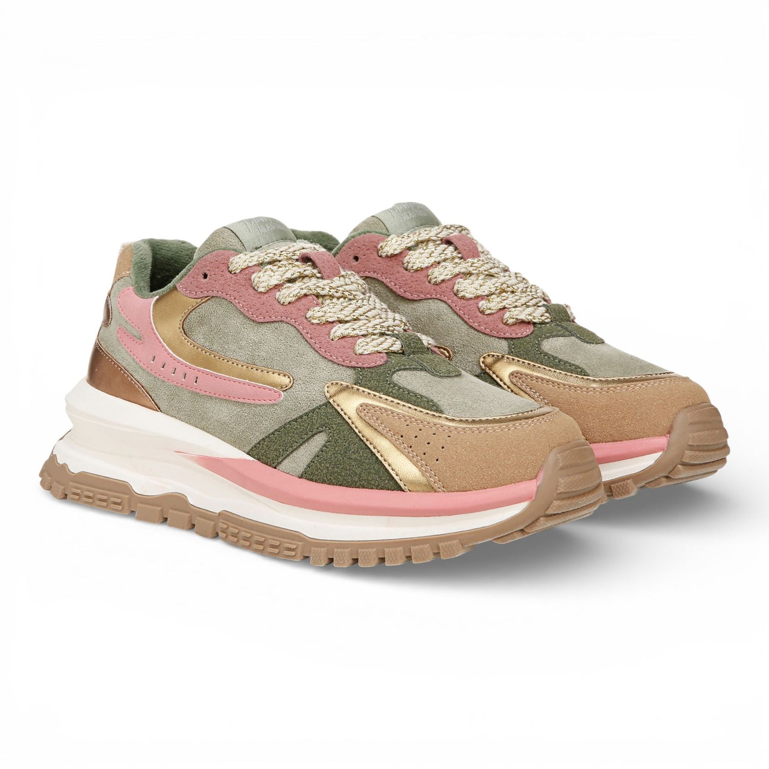 Blowfish Malibu Womens Green Pink Retro Sneaker Trainers - Leo