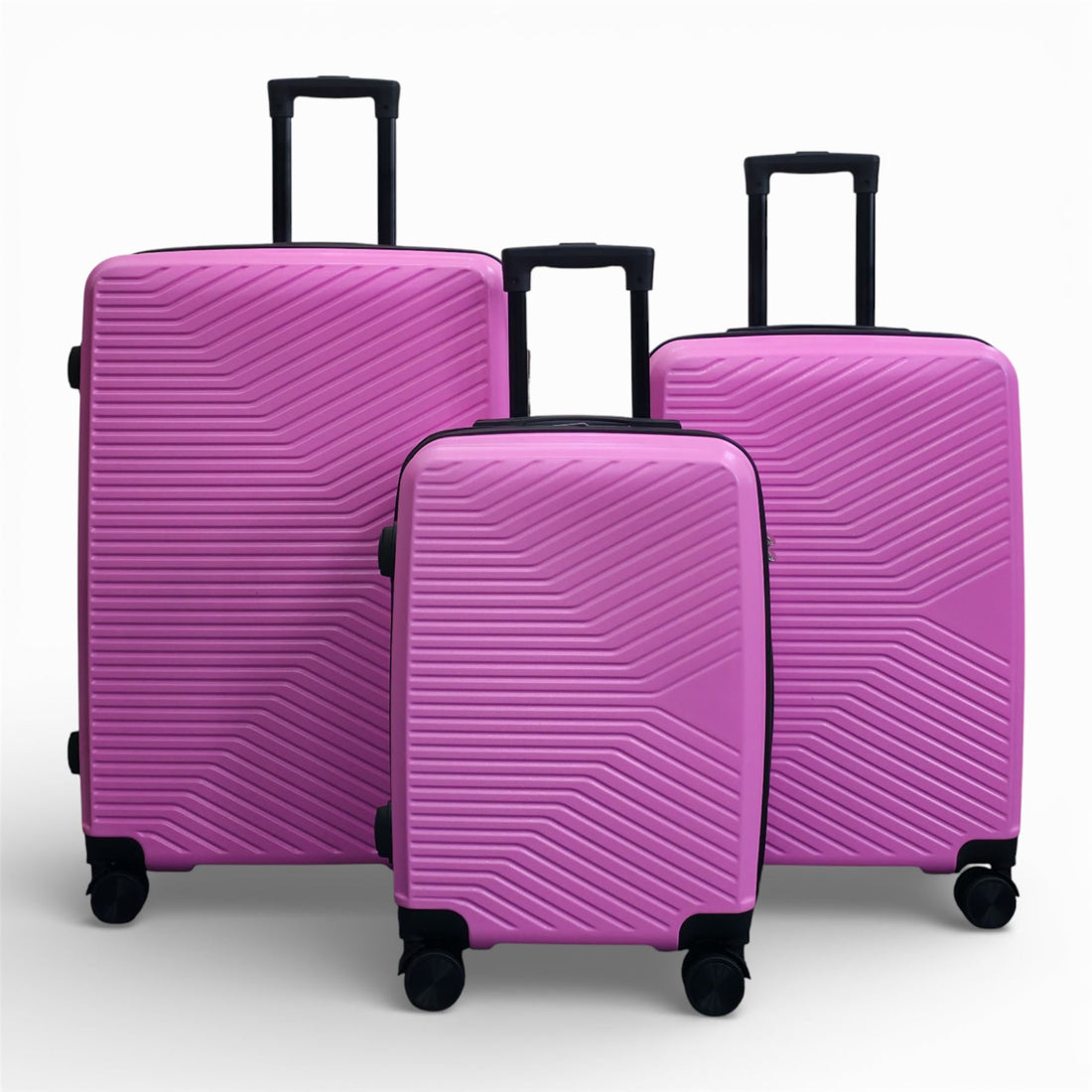 Junee Set of 3 Hard Shell Suitcase in Pink