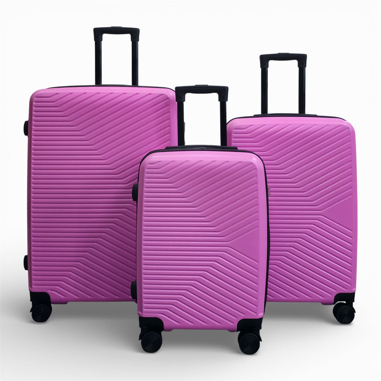 Junee Set of 3 Hard Shell Suitcase in Pink