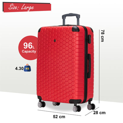 Noda Large Hard Shell Suitcase in Red