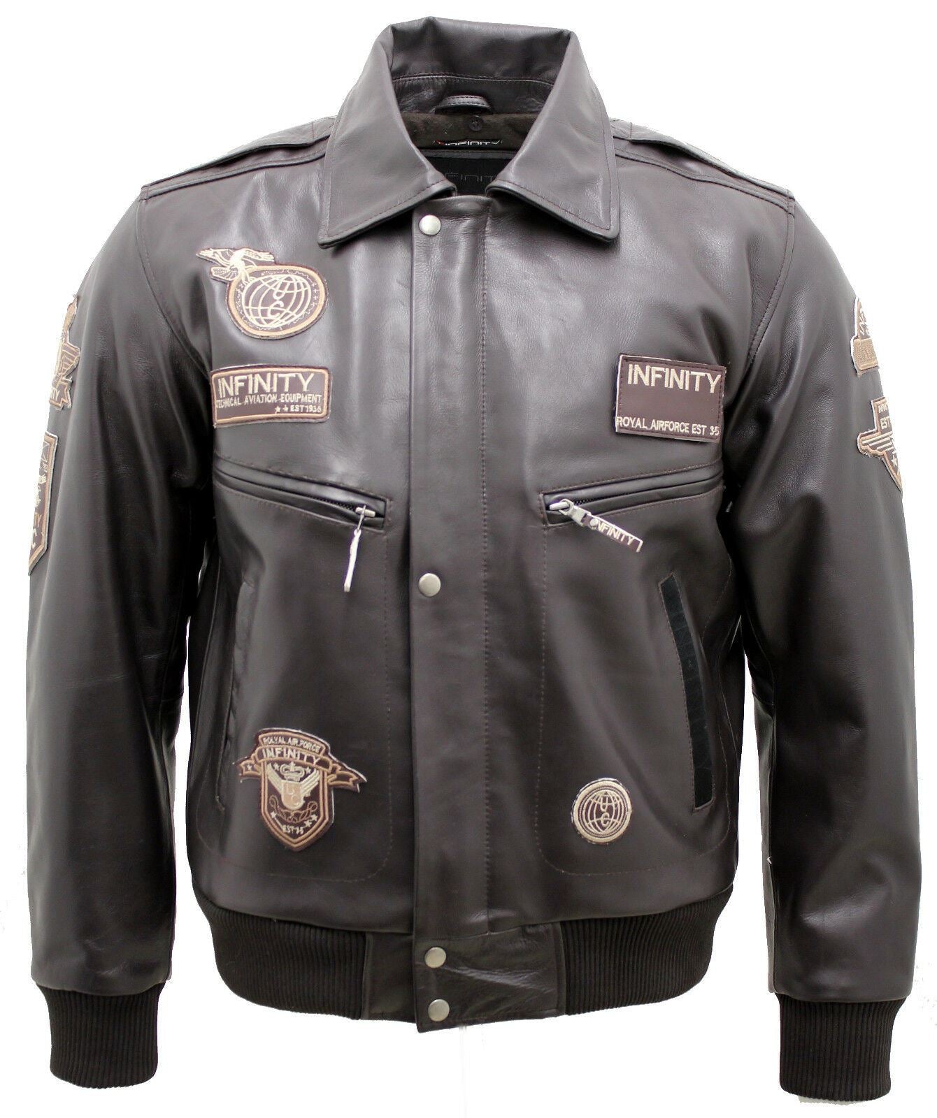 Mens US Badged Air Force Bomber Jacket-Clare - Upperclass Fashions 
