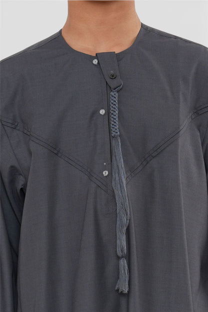 Kids Boys Eid Moroccan Jubba Robe Djellaba Ramadan Eid Thobe - K-HM11