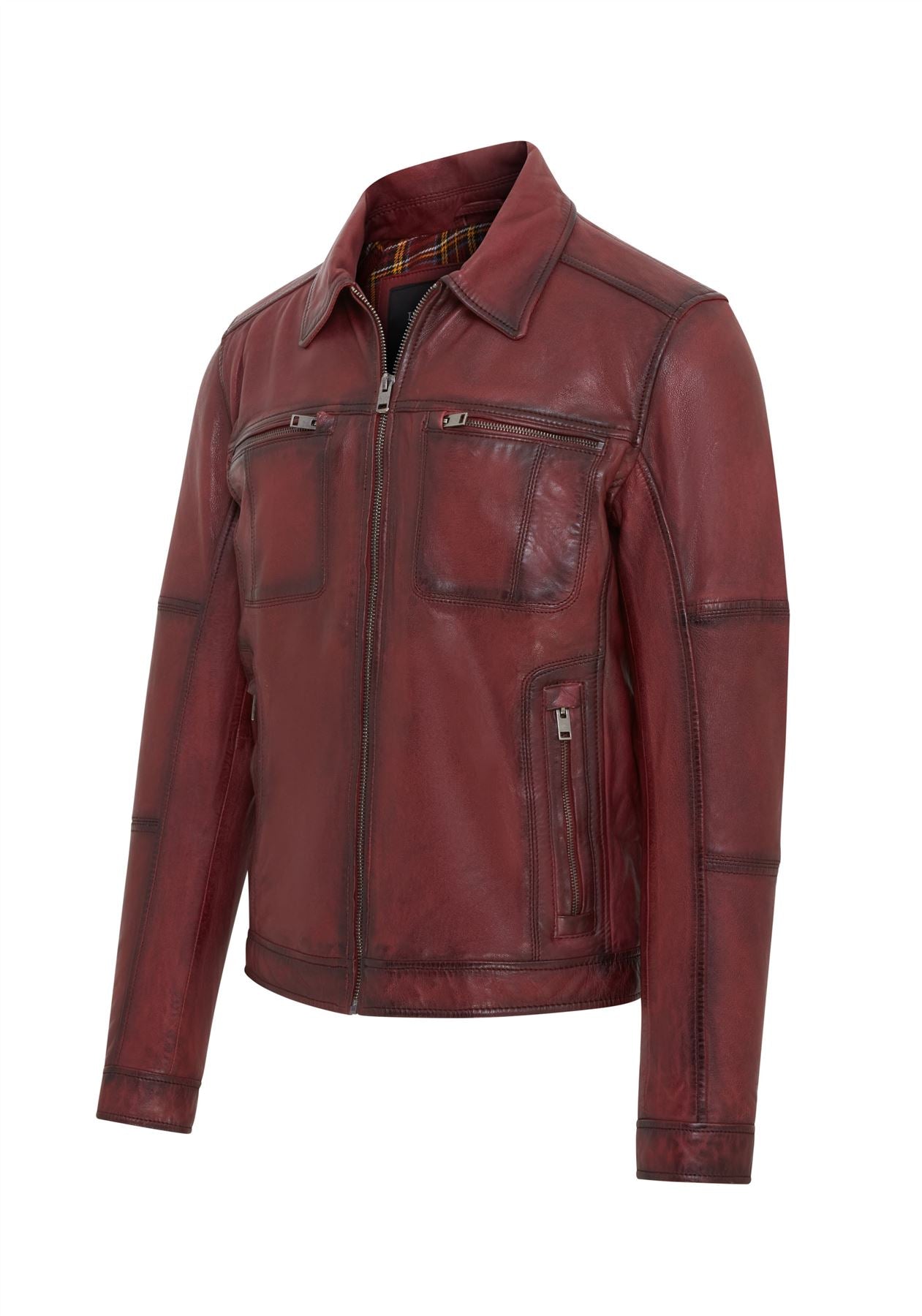 Mens Classic Leather Biker Jacket - Bettles