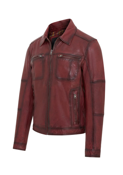 Mens Classic Leather Biker Jacket - Bettles