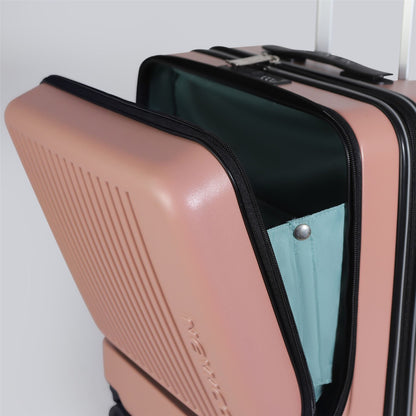 Durable EasyJet Ryanair 39 x 26 x 51.5 cm Pink Front Open Cabin Luggage Travel Suitcase
