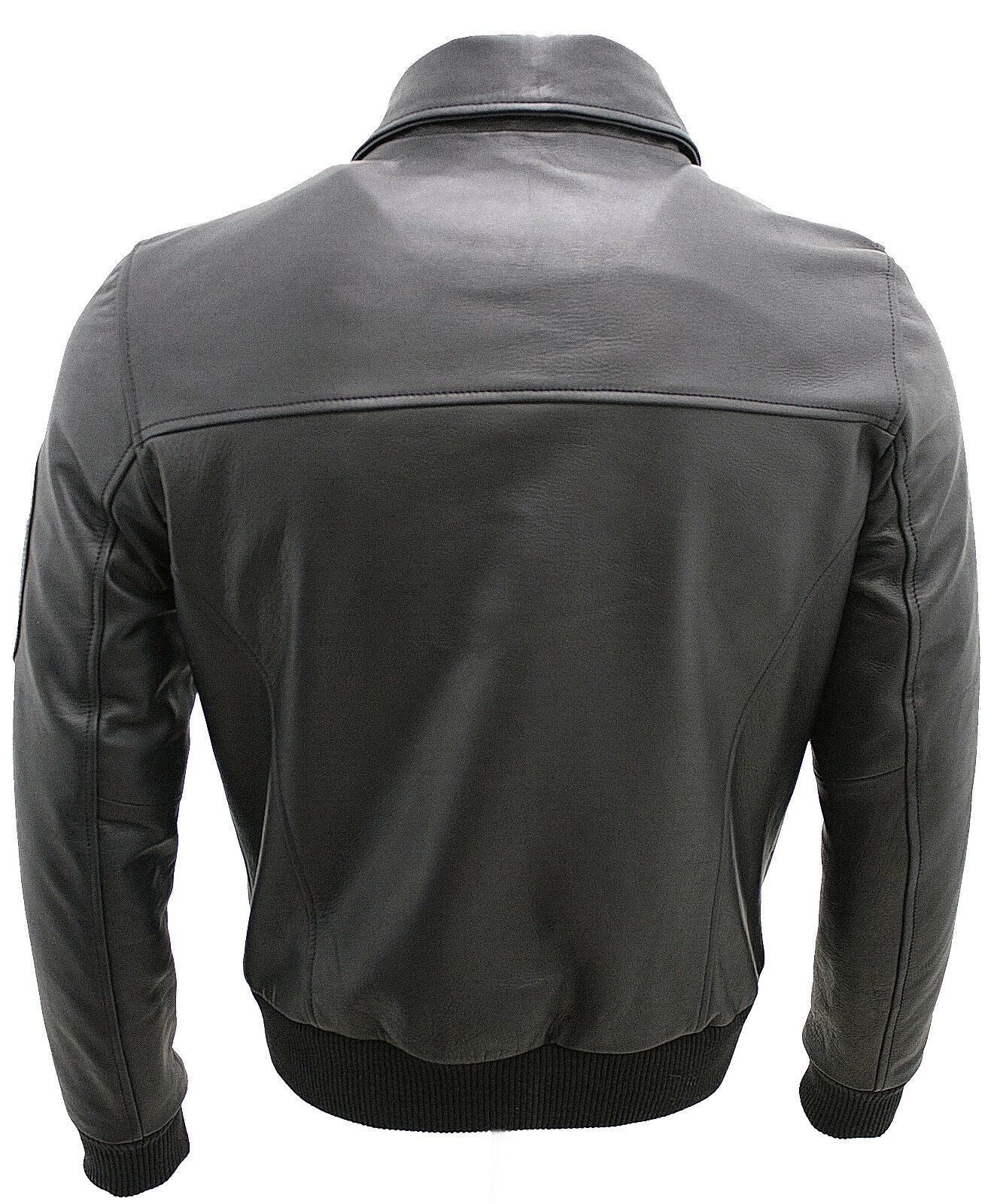 Mens Cowhide A2 Leather Bomber Jacket-Chingford