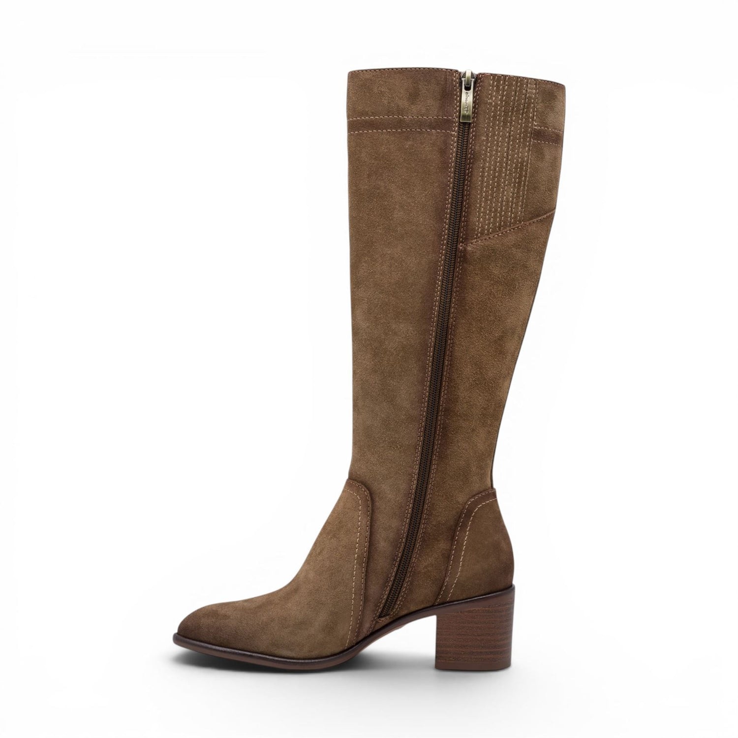 Tamaris Women’s Brown Suede Leather Riding Knee-High Heel Long Boots - 25576-47