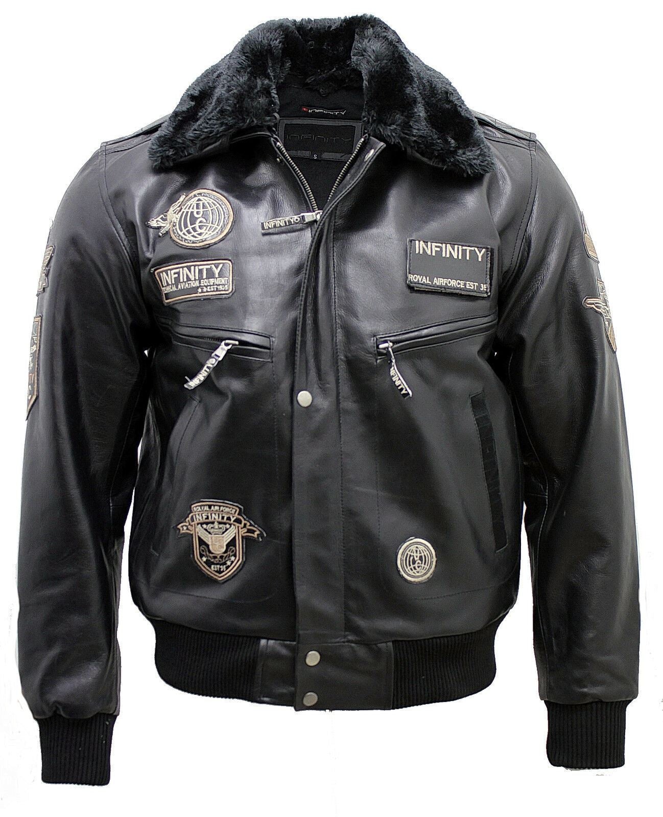 Mens US Badged Air Force Bomber Jacket-Clare