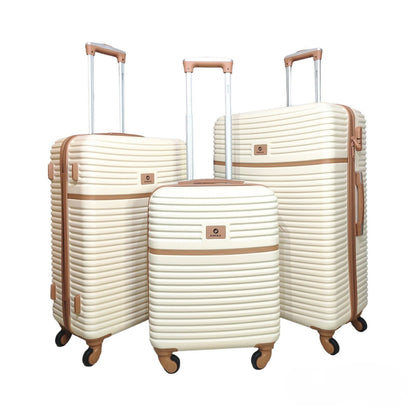 Bridgeport Set of 3 Hard Shell Suitcase in Cream