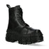 New Rock Black Goth Leather Boots-WALL083C-S5 - Upperclass Fashions 