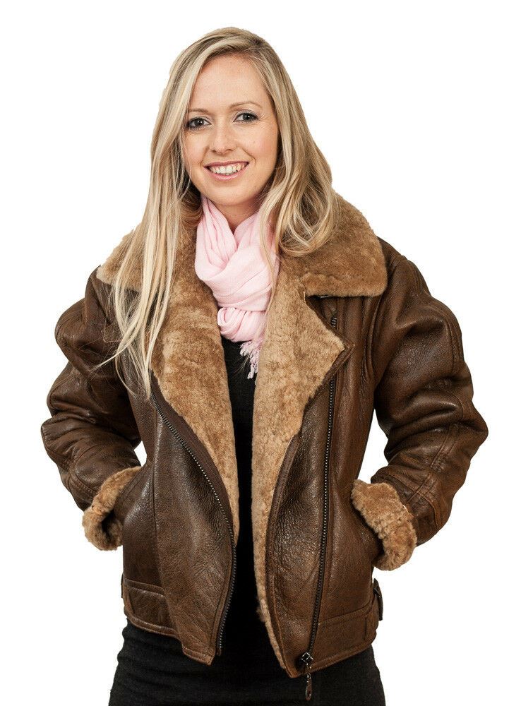 Womens Warmer B3 Sheepskin Flying Jacket-Ramsey