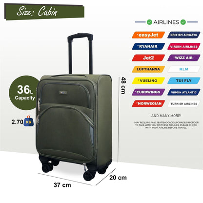 Gosford Cabin Soft Shell Suitcase in Green
