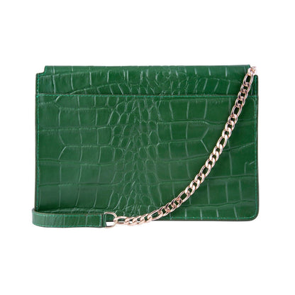 Womens Leather Clutch Cross Body Shoulder Printed Cowhide Bag