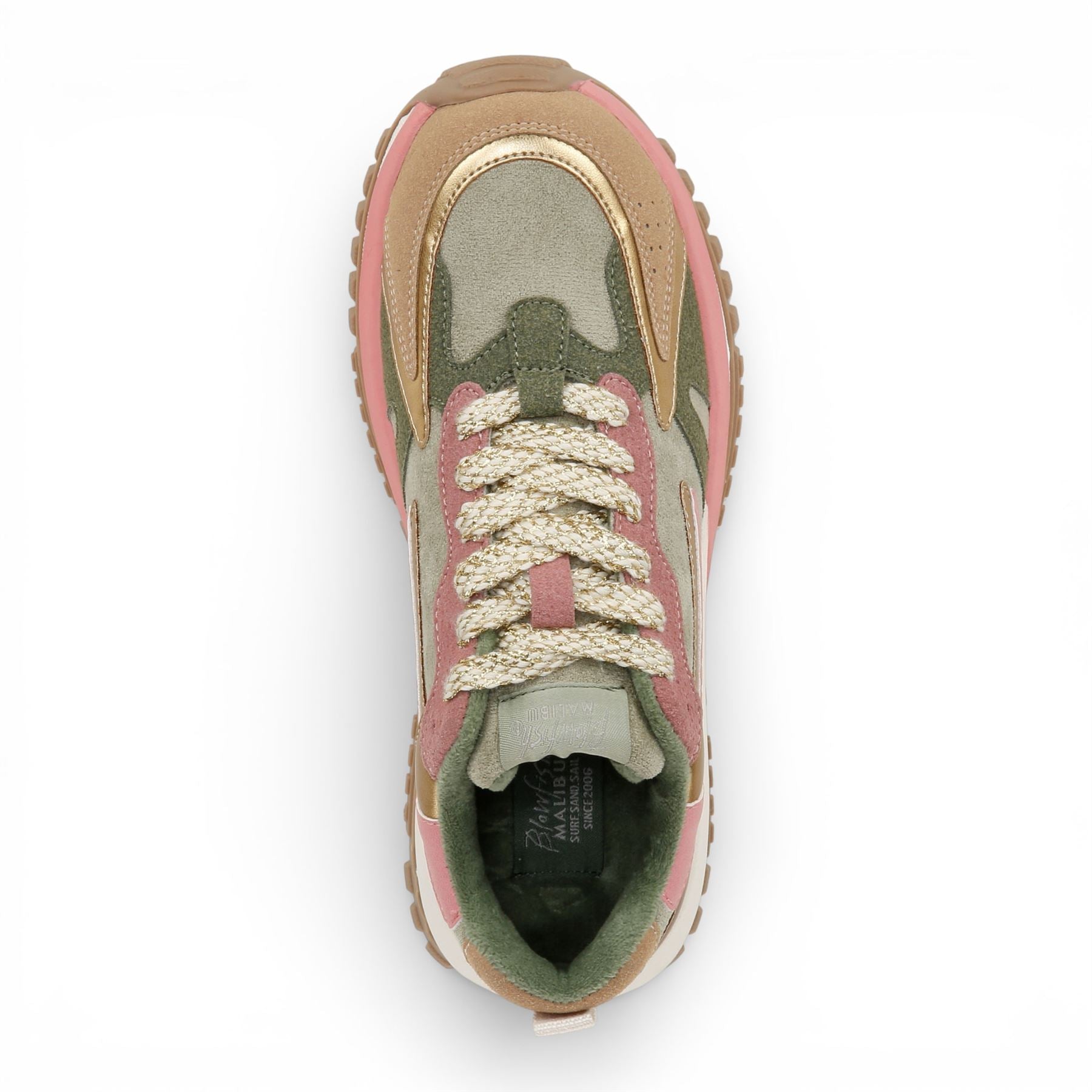 Blowfish Malibu Womens Green Pink Retro Sneaker Trainers - Leo