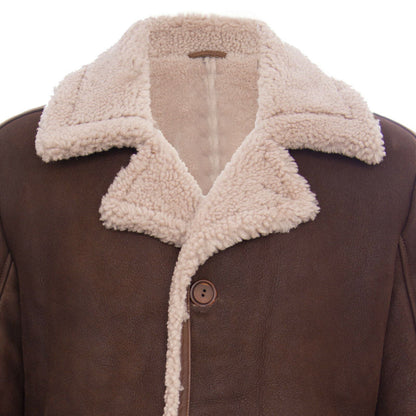 Mens Sheepskin Leather Crombie Jacket-Kimberley - Upperclass Fashions 