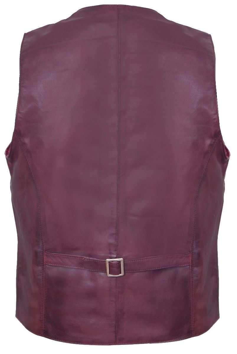 Mens Classic Leather Waistcoat-Grantham - Upperclass Fashions 