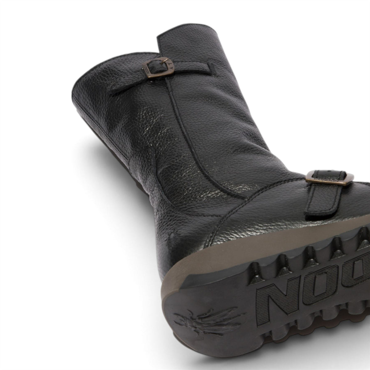 Fly London Womens Black Leather Mid-Calf Long Boots - MES2913