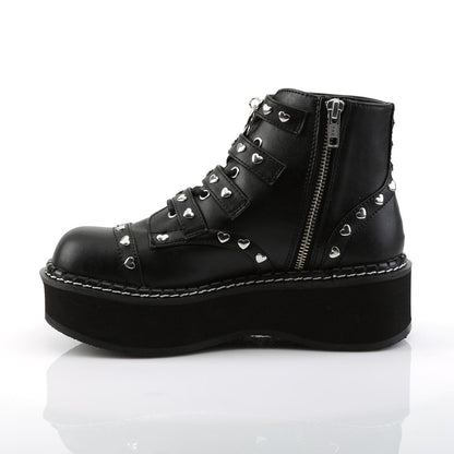 Demonia Emily 315 Black Studded Ankle Boots