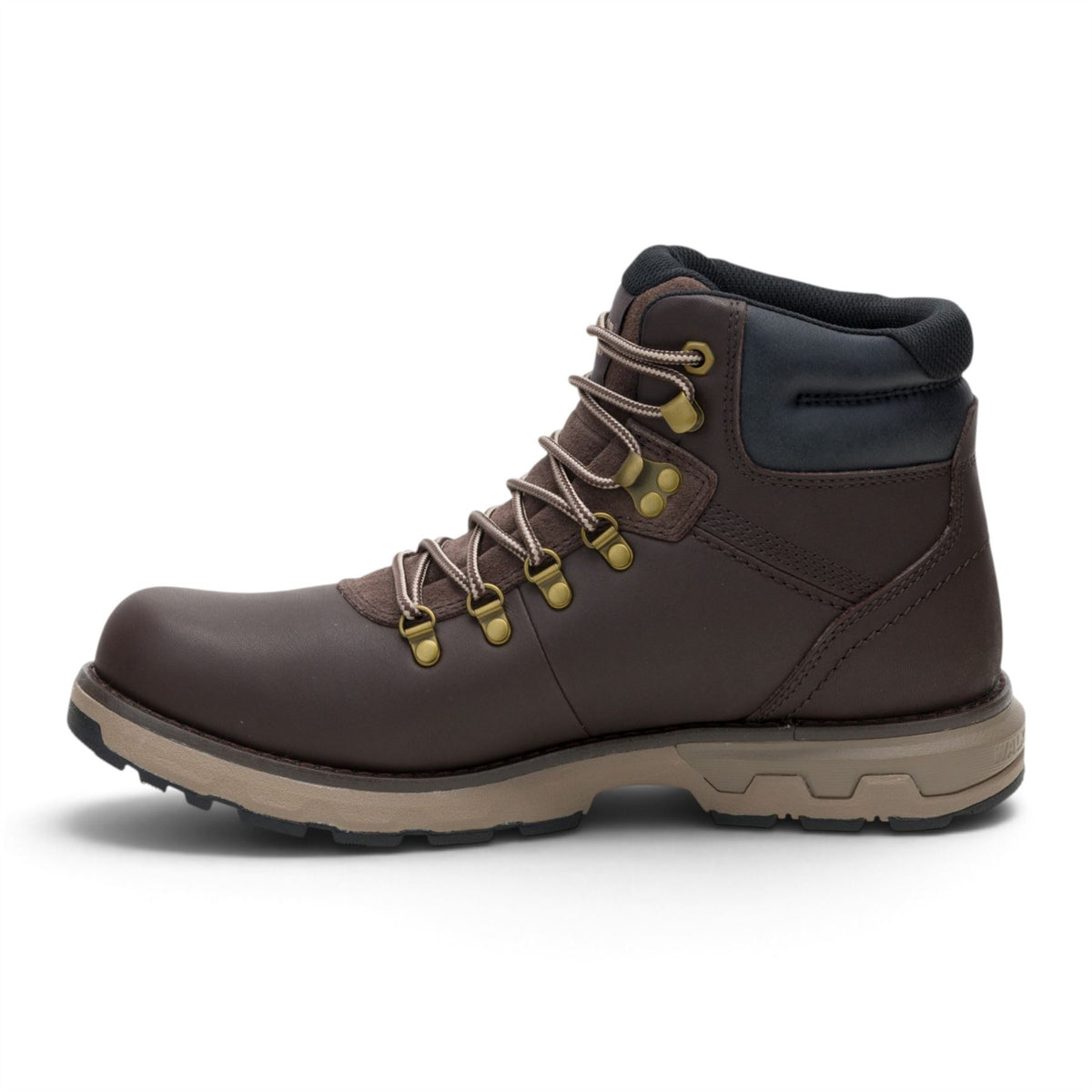 Caterpillar (CAT) Mens Dark Brown Leather Waterproof Lace Up Boots - Pursue Hiker