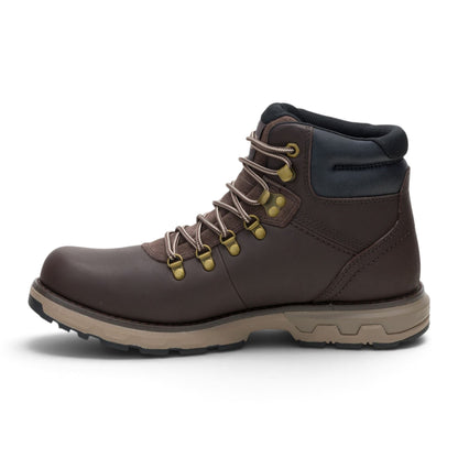 Caterpillar (CAT) Mens Dark Brown Leather Waterproof Lace Up Boots - Pursue Hiker