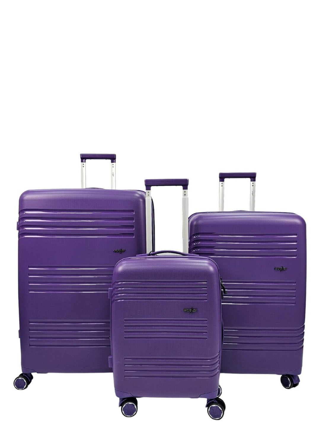 Hard Shell Purple Cabin Suitcase Set 4 Wheel Luggage TSA Bag - Upperclass Fashions 
