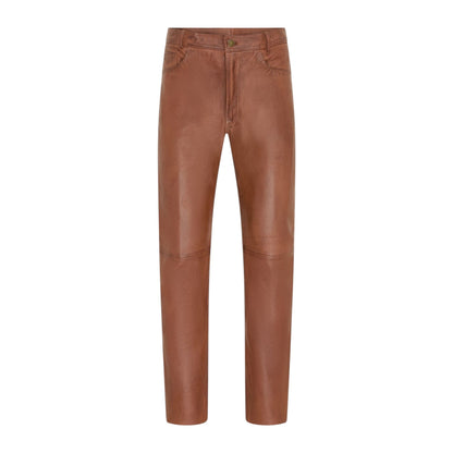 Mens Lamb Leather 501 Biker Jeans - Istanbul
