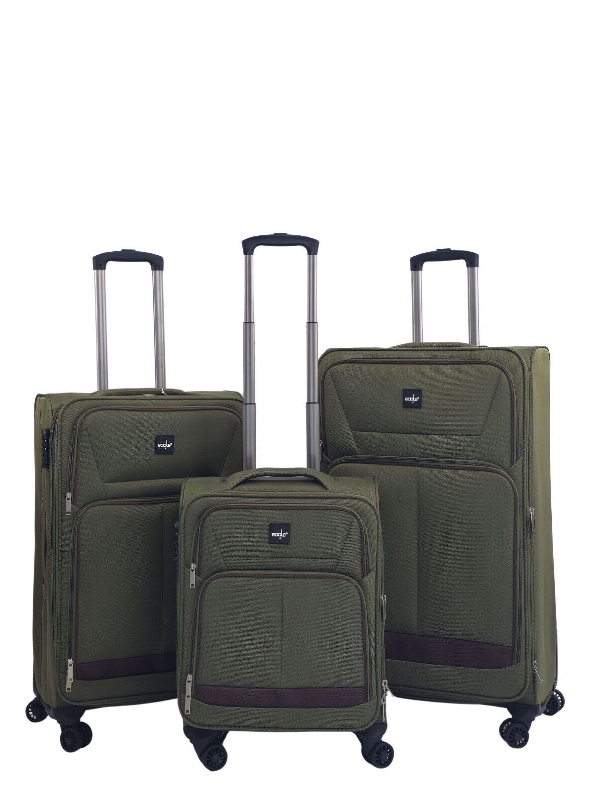 Ashford Set of 3 Soft Shell Suitcase in Khaki