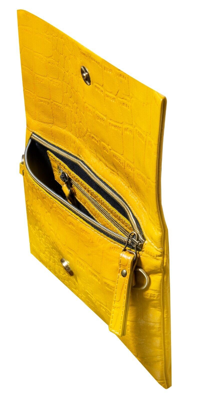 Womens Leather Clutch Shoulder Cross Body Printed Cowhide Bag