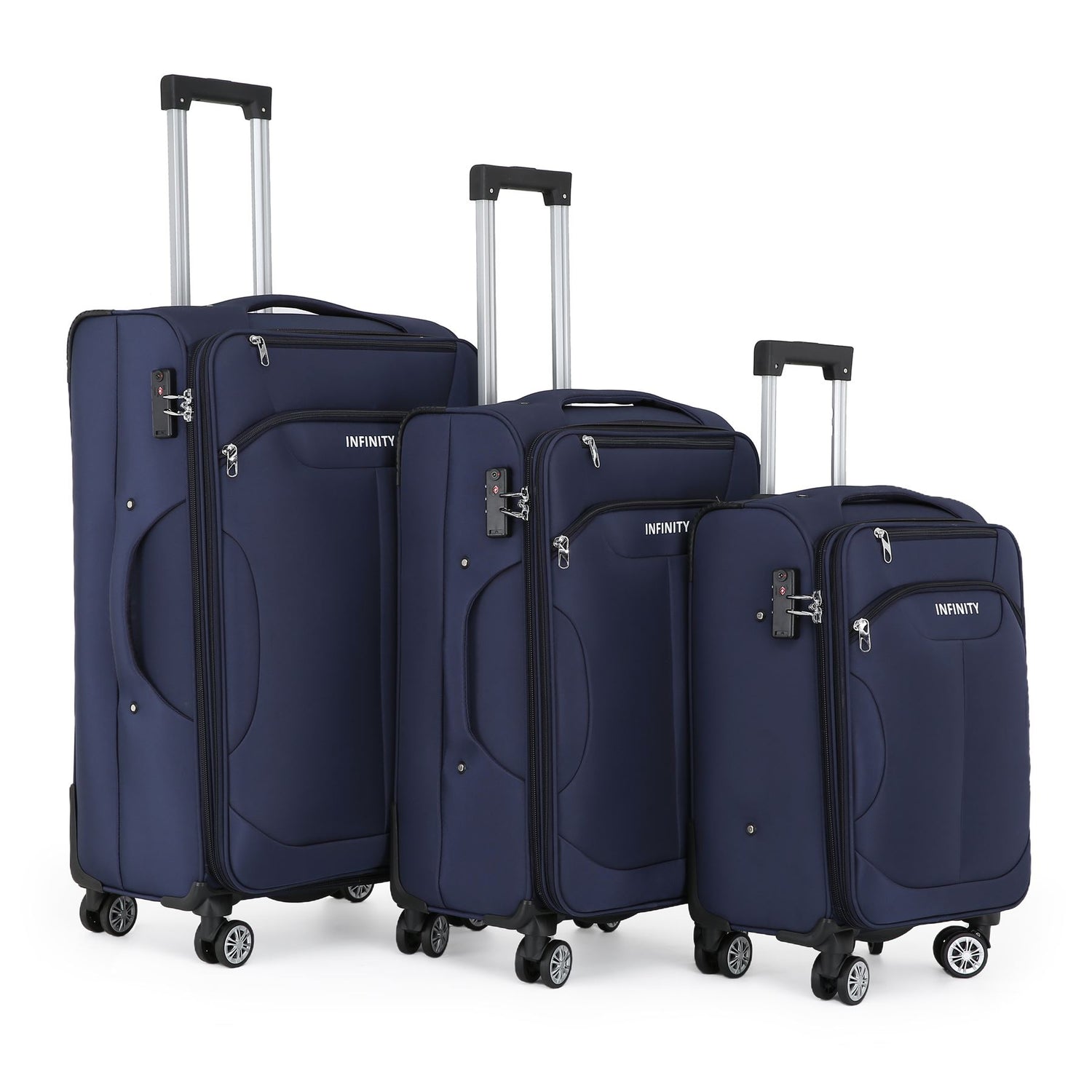 Delta Set of 3 Hard Shell Suitcase in Navy