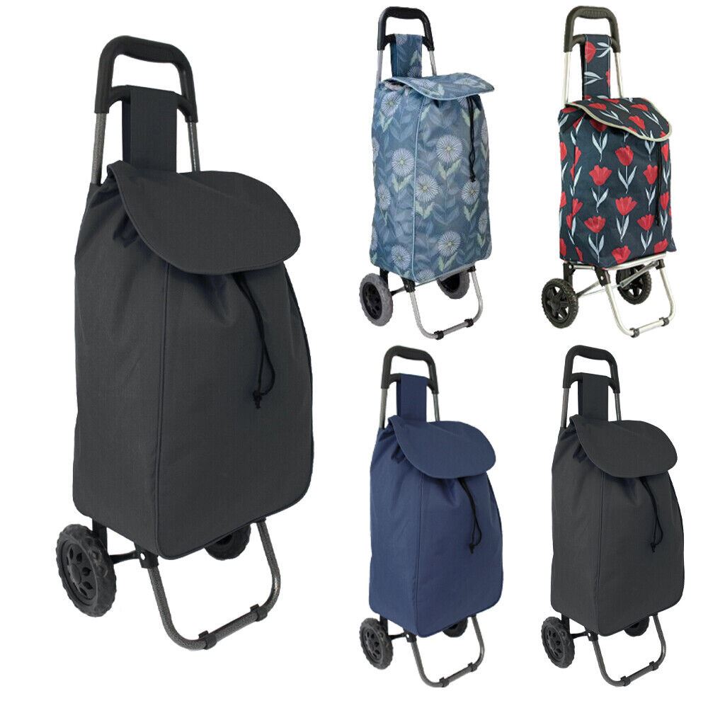 40L Lightweight Shopping Trolley Wheeled Folding Durable Cart Strong Bag Grocery