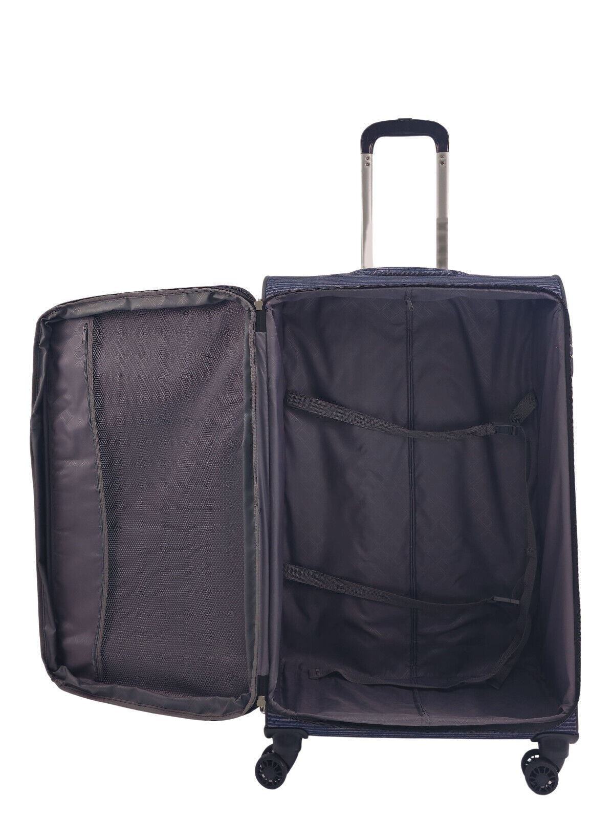 Ashville Large Soft Shell Suitcase in Lines